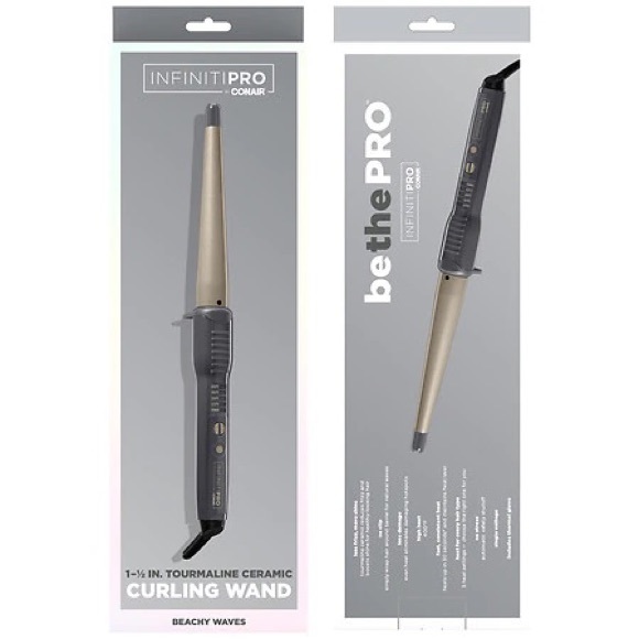 InfinitiPro by Conair Tourmaline Ceramic 1" to 1/2" Curling Wand - Picture 2 of 12